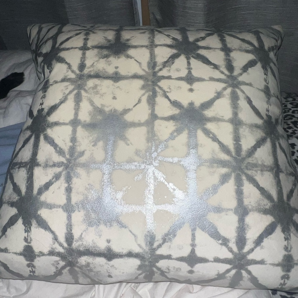 Callisto Home Gray and Cream Pillow